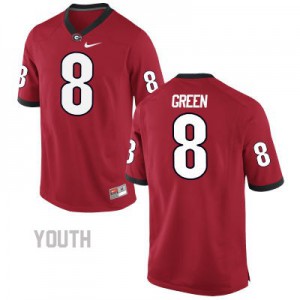 Georgia Bulldogs A.J. Green #8 College Jersey - Red - Youth