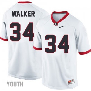 Georgia Bulldogs Herschel Walker #34 College Jersey - White - Youth