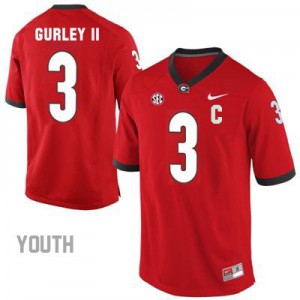 Georgia Bulldogs Todd Gurley #3 College Jersey - Red - Youth
