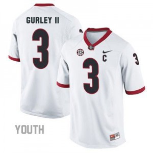 Georgia Bulldogs Todd Gurley #3 College Jersey - White - Youth