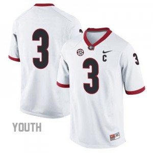 Georgia Bulldogs Todd Gurley #3 (No Name) College Jersey - White - Youth