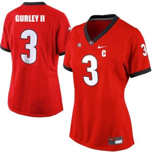 Georgia Bulldogs Todd Gurley #3 Women's College Jersey - Red